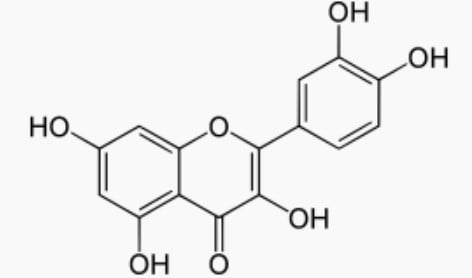 Molécule de quercétine.