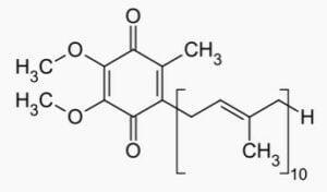 Molécule de coenzyme Q10.