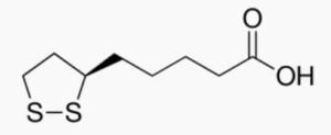 Molécule d'acide alpha-lipoïque.