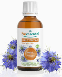 Huile végétale nigelle de la marque Puressentiel.