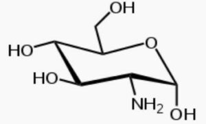 Molécule de glucosamine.