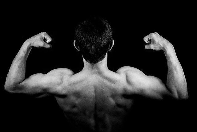 Homme musclé : les BCAA interviennent dans la constitution des muscles.