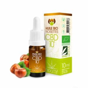 photo de l'huile bio noisettes cbd 10% de bioactif