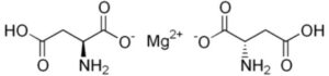 Molécule d'aspartate de magnésium.