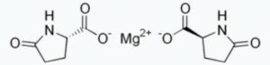 Molécule de pidolate de magnésium.
