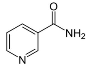 Molécule de niacinamide.