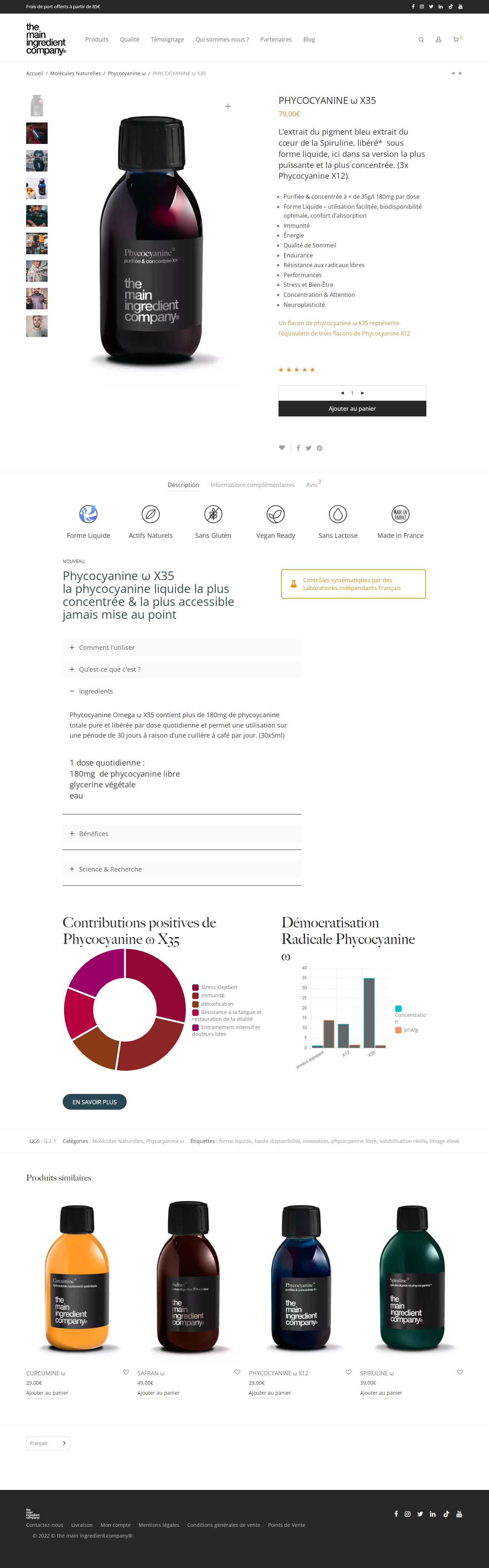 Phycocyanine ω X35 the main ingredient company Avis indépendant de 2023