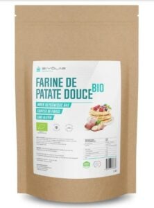 Farine de patate douce bio de la marque Eiyolab.