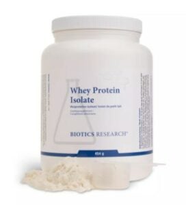 Whey Protein Isolate de la marque Biotics Research.